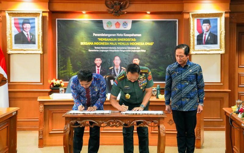 Kemenhut Teken MoU dengan TNI, Menhut: Kobarkan Spirit dan Keberanian Jaga Hutan Indonesia
